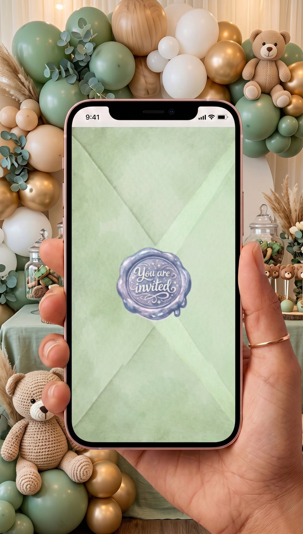 Baby Shower Video Invitation — Editable Canva Template