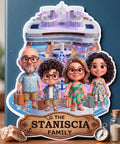 Personalized Family Cruise Magnet — Custom Caricature Cabin Door Decoration