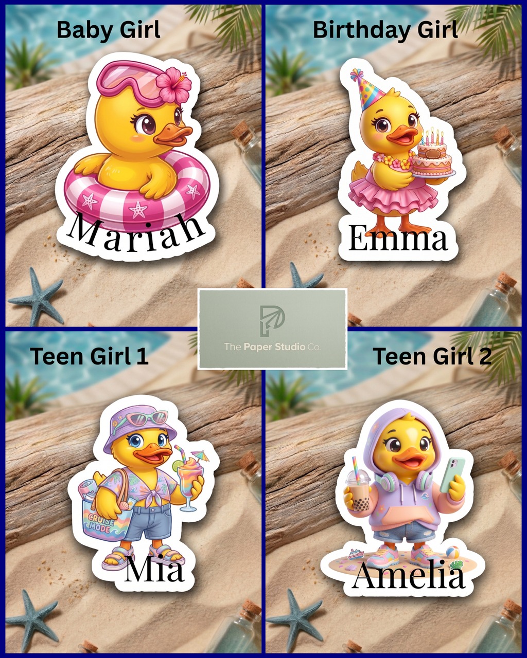 Personalized Duck Magnet — Cruise Cabin Door Decoration