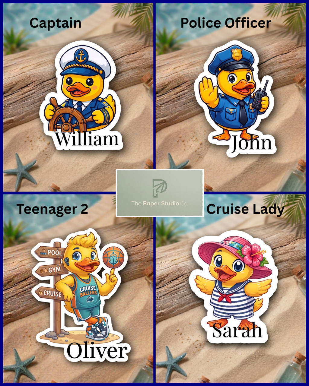 Personalized Duck Magnet — Cruise Cabin Door Decoration