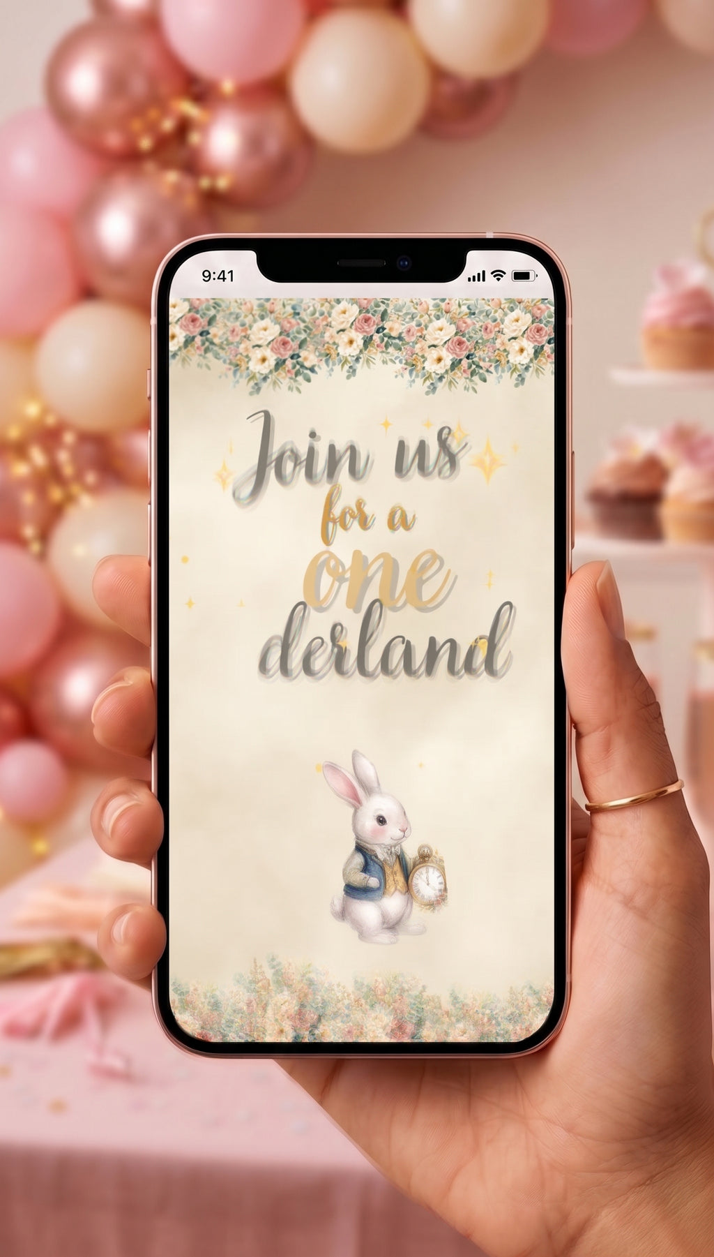 Onederland 1st Birthday Video Invitation — Editable Canva Template