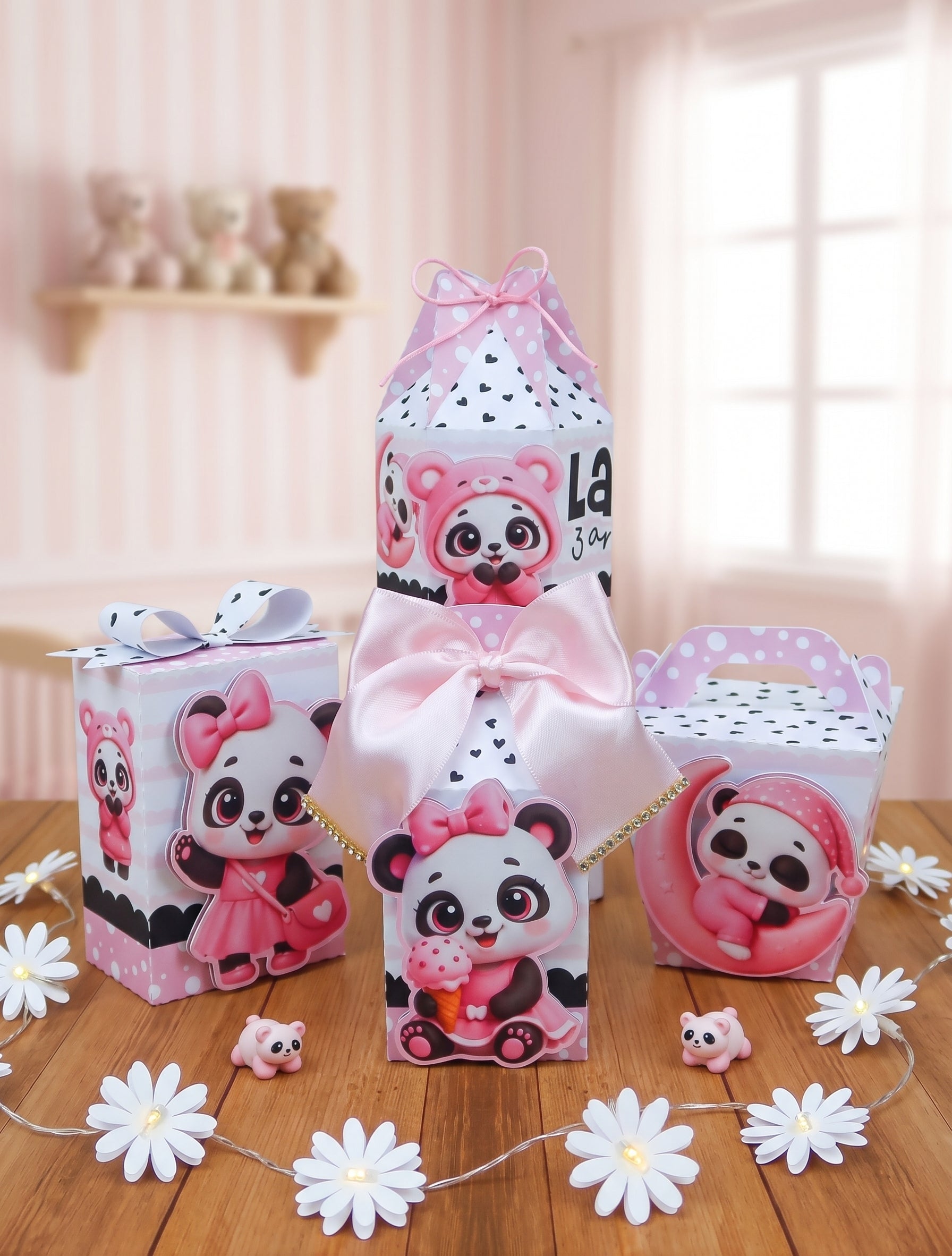 Baby Panda Party Favor Box Kit